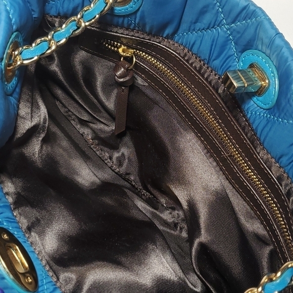 Vintage Crossbody DKNY Quilted Chain Clutch Baguette - Picture 7 of 12